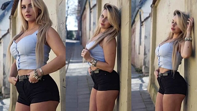 onlyfans model got horny outside and finger fucked her wet pussy in an alley way(Neringa Kriziute)