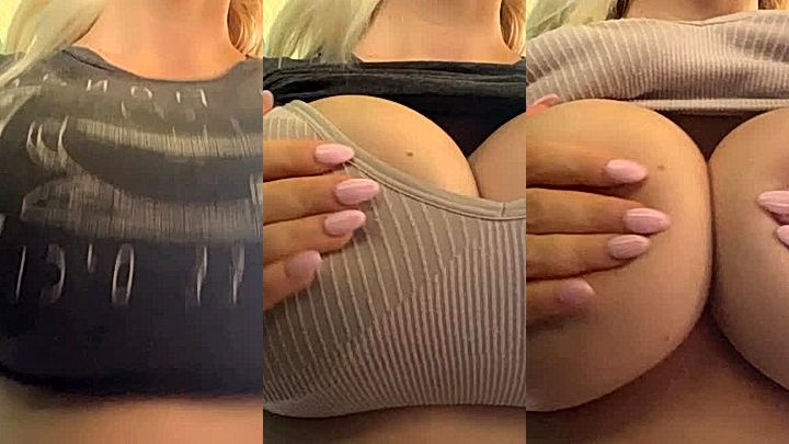 onlyfans latina model Genesis Mia Lopez takes of her shirt to grabs her big tits