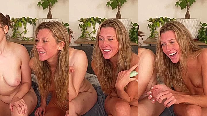 Two hot chicks make out naked and spanked their asses