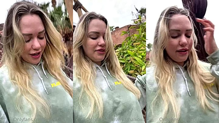 onlyfans model Mia Malkova boobs jiggle as she goes down the stairs