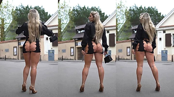 onlyfans model Neringa Kriziute takes a walk so the thirst ass nigga can get hard