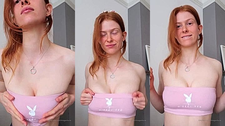 horny stepsis Imogen Lucie shaking and playing with her tits onlyfans leak