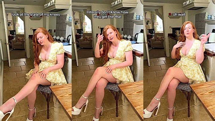 sexy british model Imogen Lucie looks hot in dress big boobs