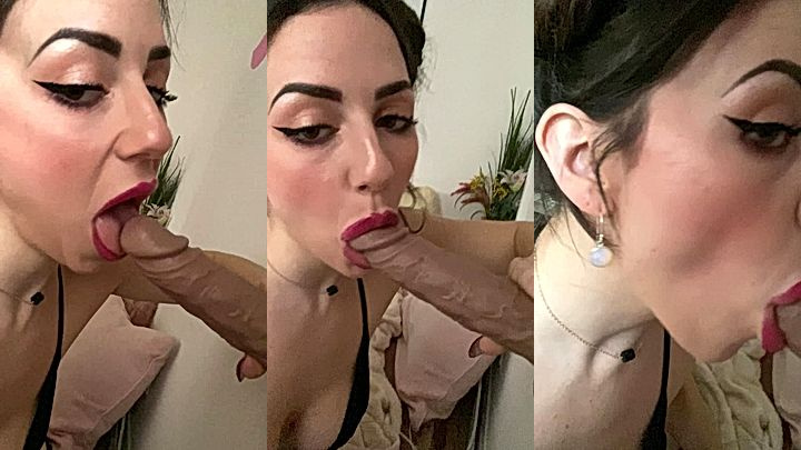 stepsis Mama Fiona blowjob with the fake plastic dick onlyfans