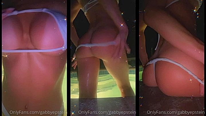 sexy big tits teasing in the pool onlyfans leak