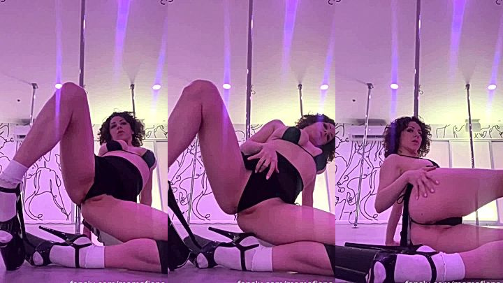 freaky slut Mama Fiona bouncing on the floor after her dancing session onlyfans
